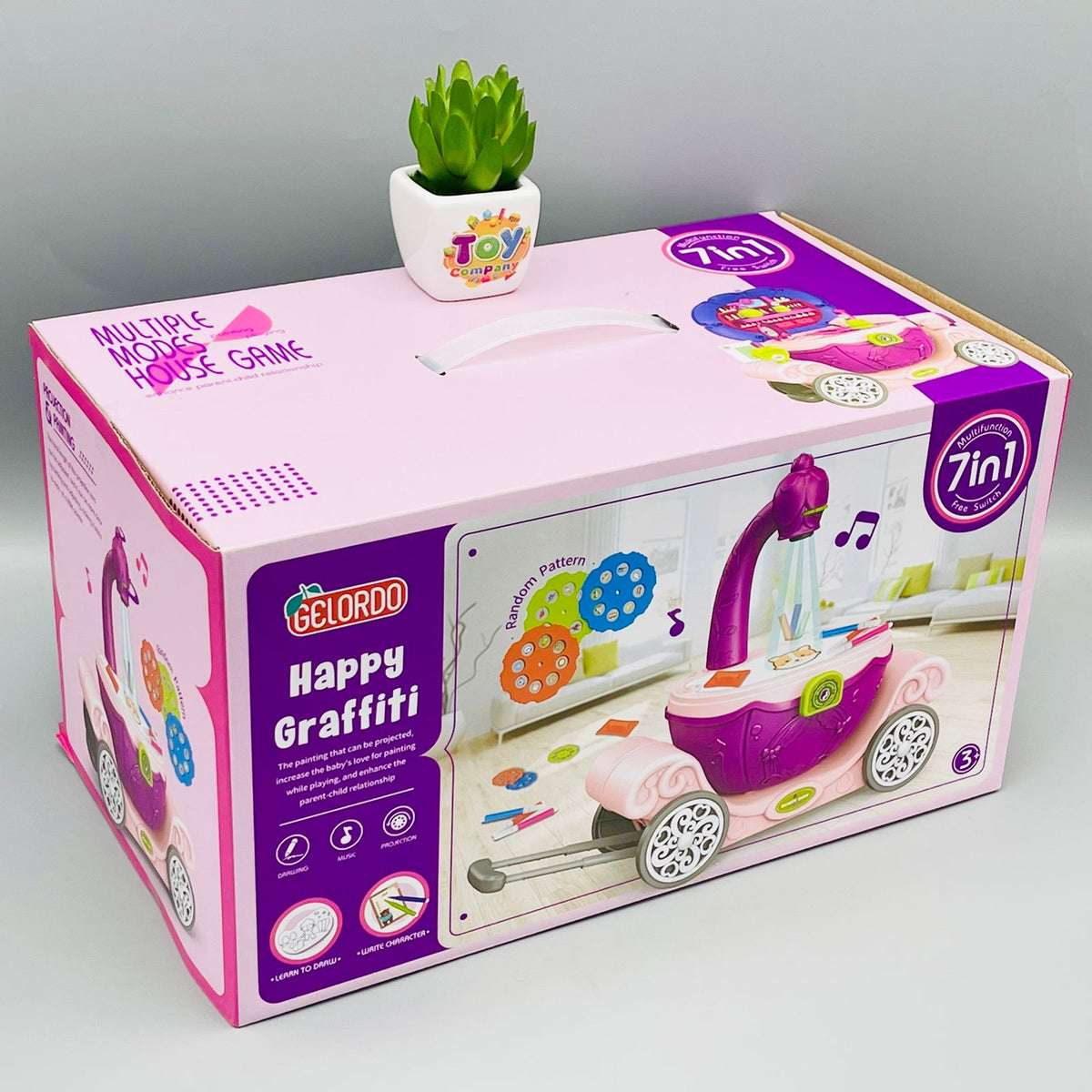7 in 1 Happy Graffiti Beauty Set and Drawing Projector