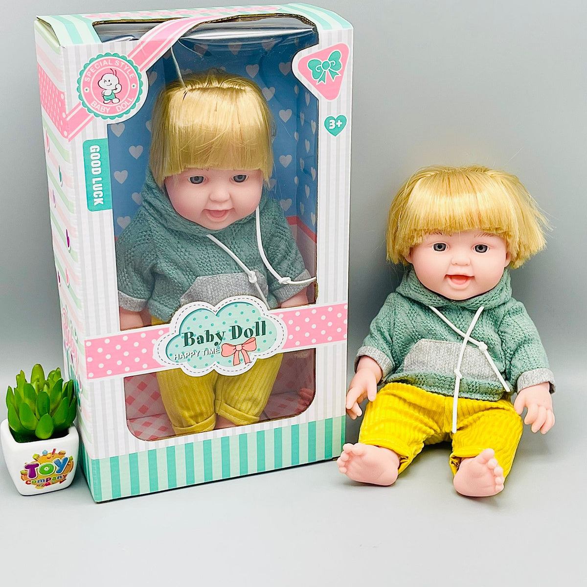 Silky Blonde Hair Boy Doll - 12 Inches