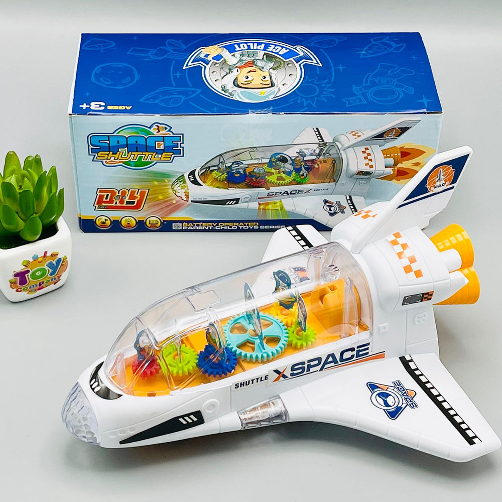 Battery Operated Gear Space Shuttle Toy