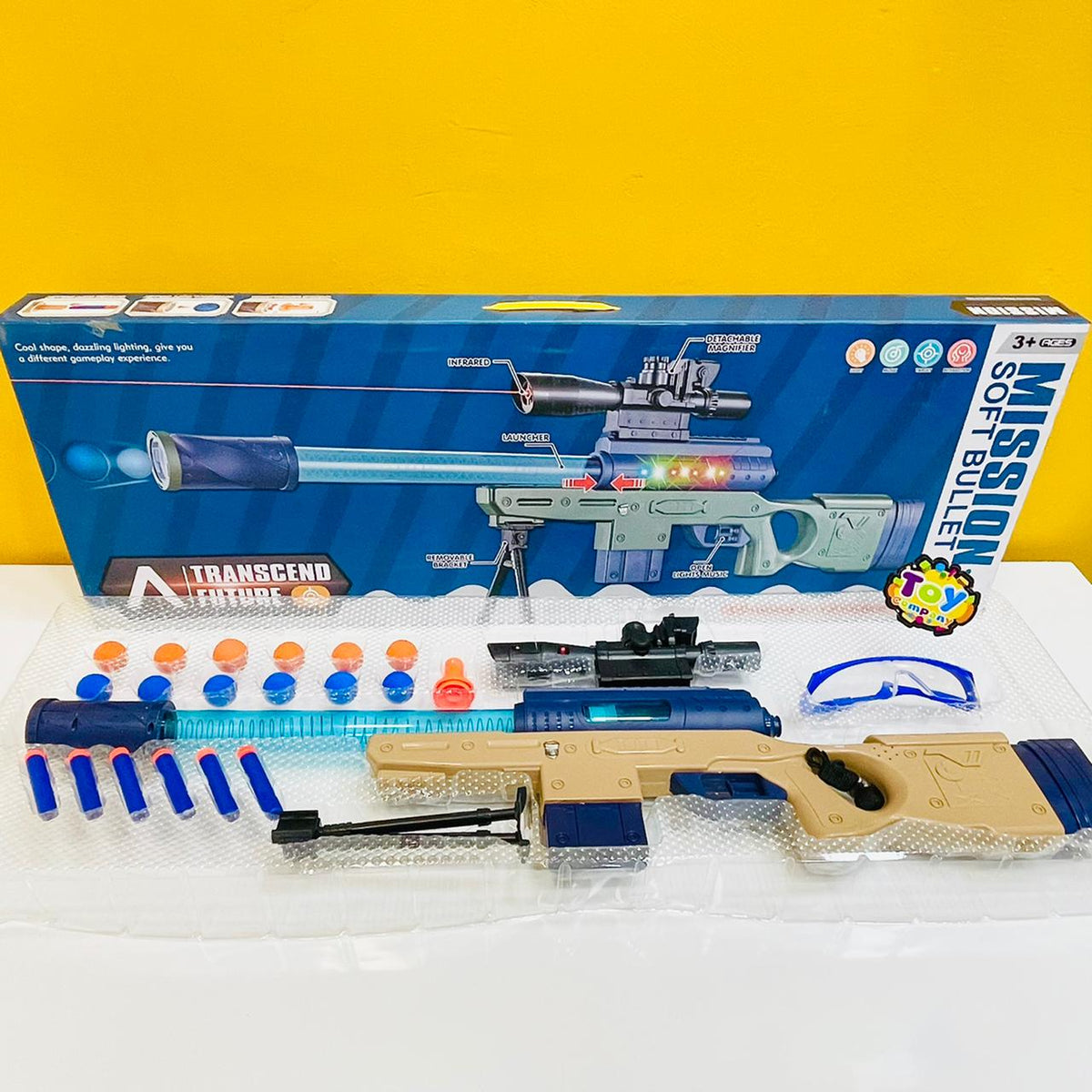 Transcend Future Gun with Soft Bullets, Targets & Safety Goggles