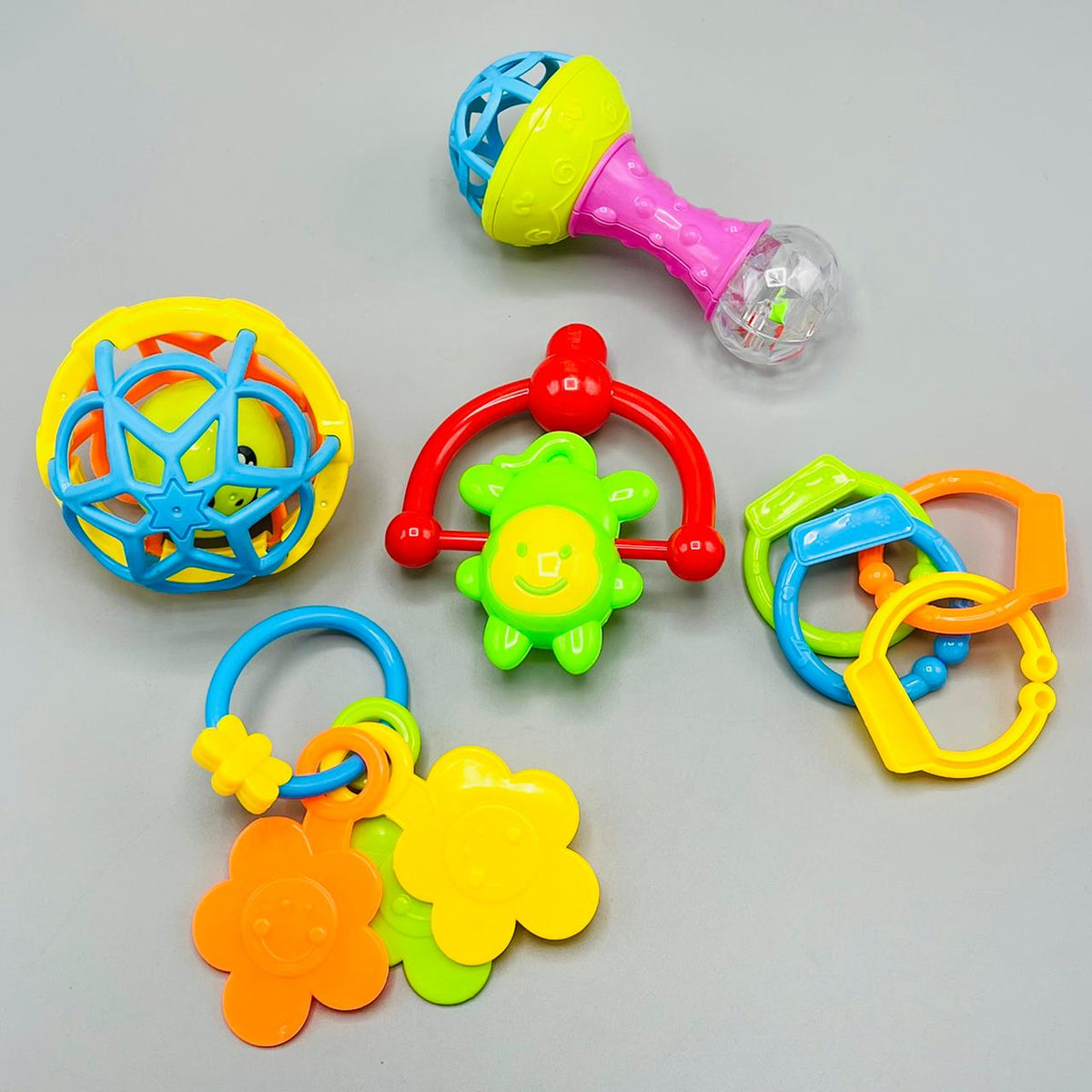 5Pcs Baby Rattles & Teethers
