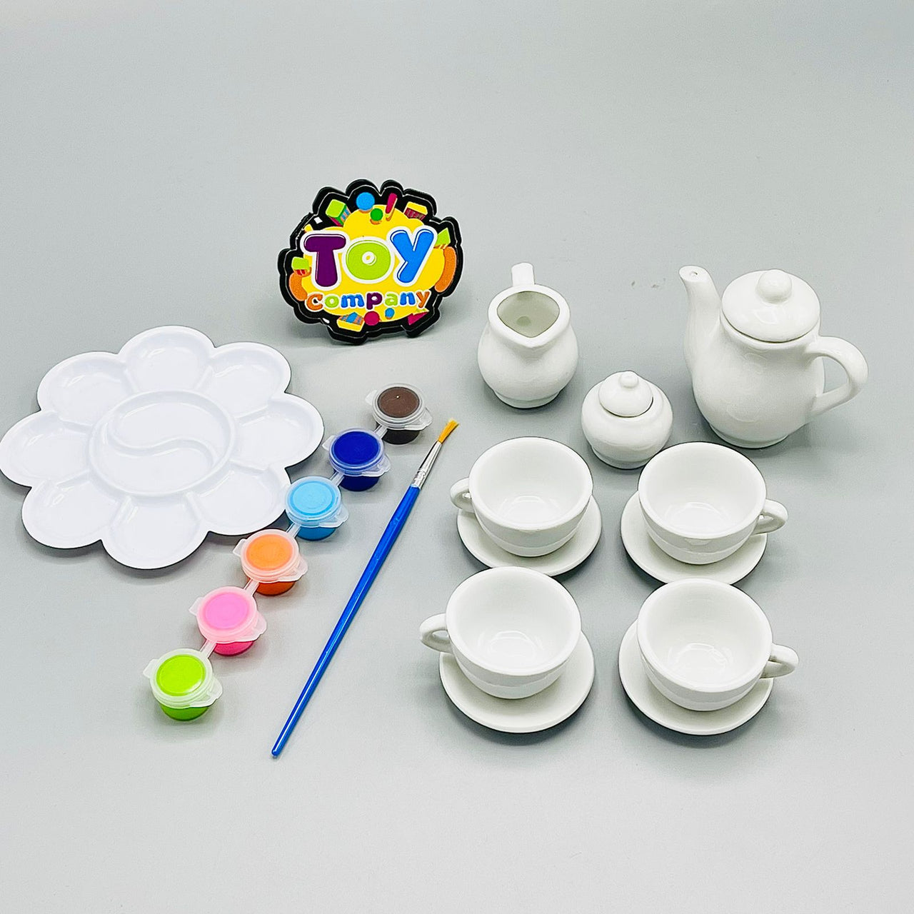 Unicorn Series 16 Pcs Paint a Ceramic Tea Set