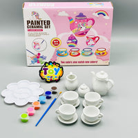 Unicorn Series 16 Pcs Paint a Ceramic Tea Set