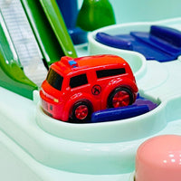 Manual Mechanical Car Adventure Track Set - 4Pcs Assorted Cars