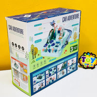 Manual Mechanical Car Adventure Track Set - 4Pcs Assorted Cars