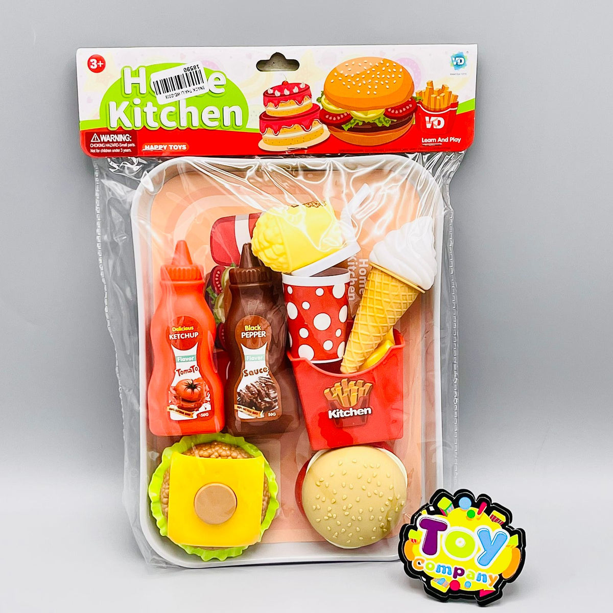 Home Kitchen Fast Food Play Set Toy