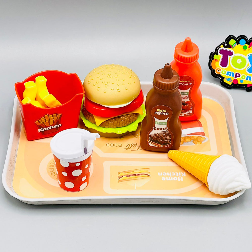 Home Kitchen Fast Food Play Set Toy