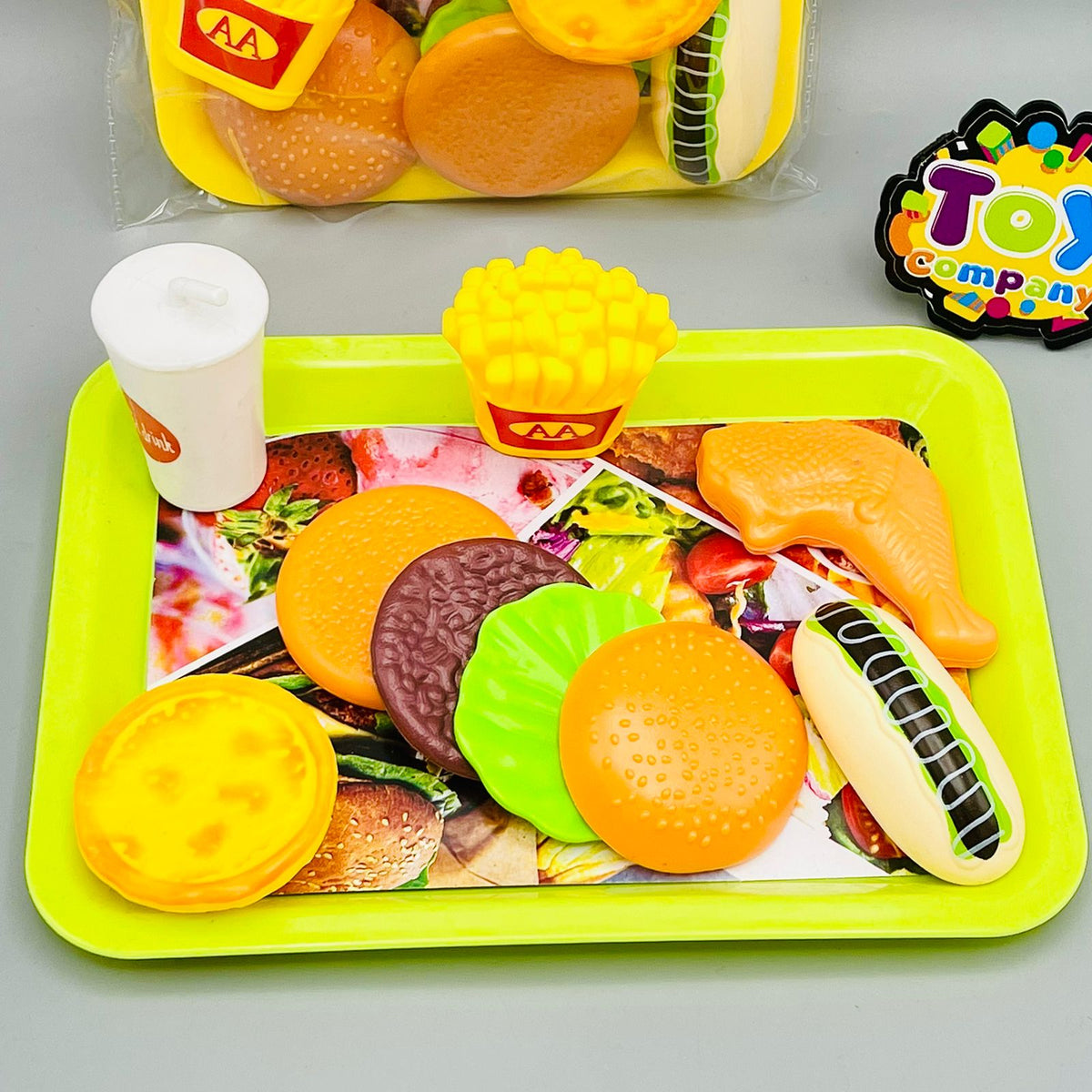 8 Pcs Kitchen Cooking Play Set - Fast Food