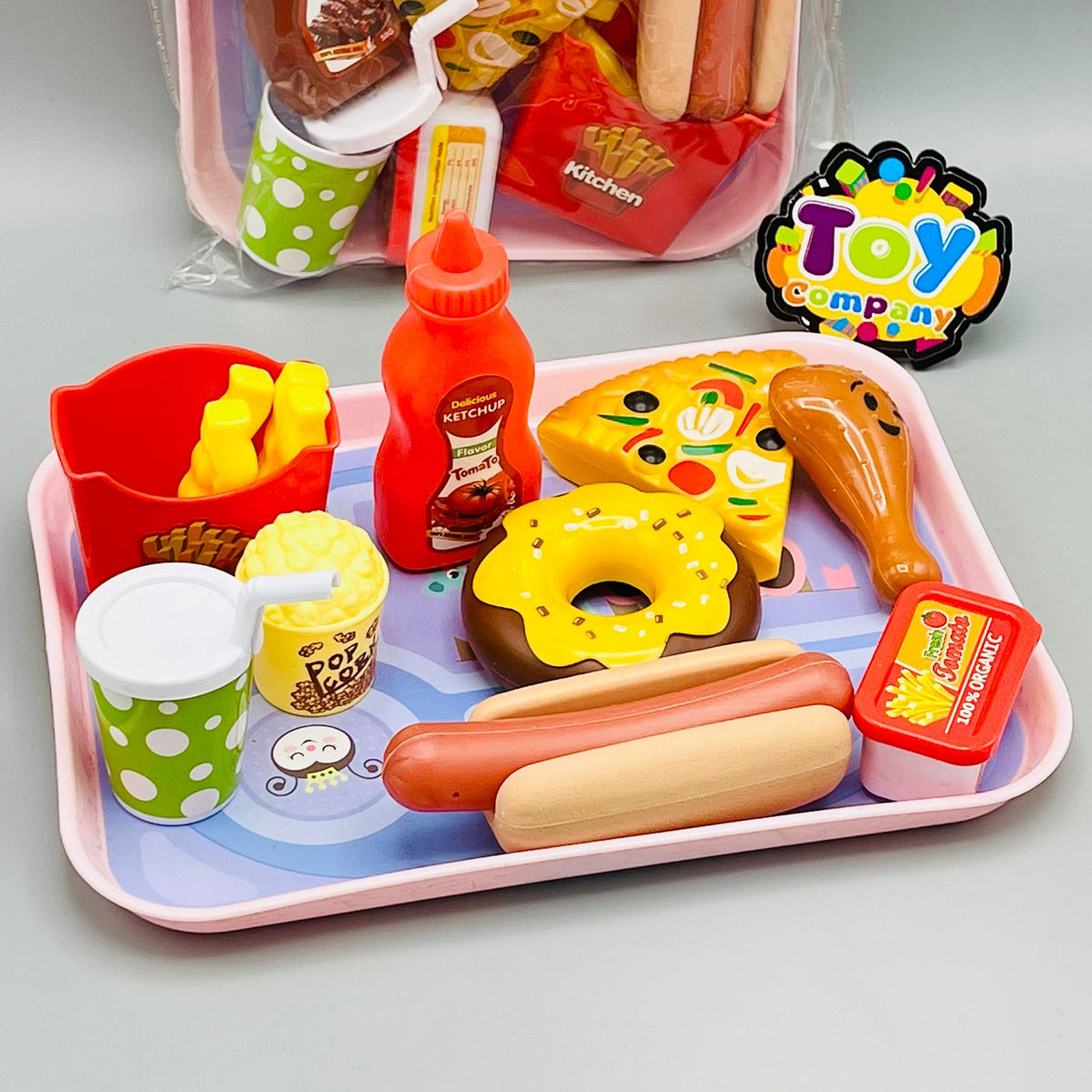 12 Pcs Fast Food Play Set Toy