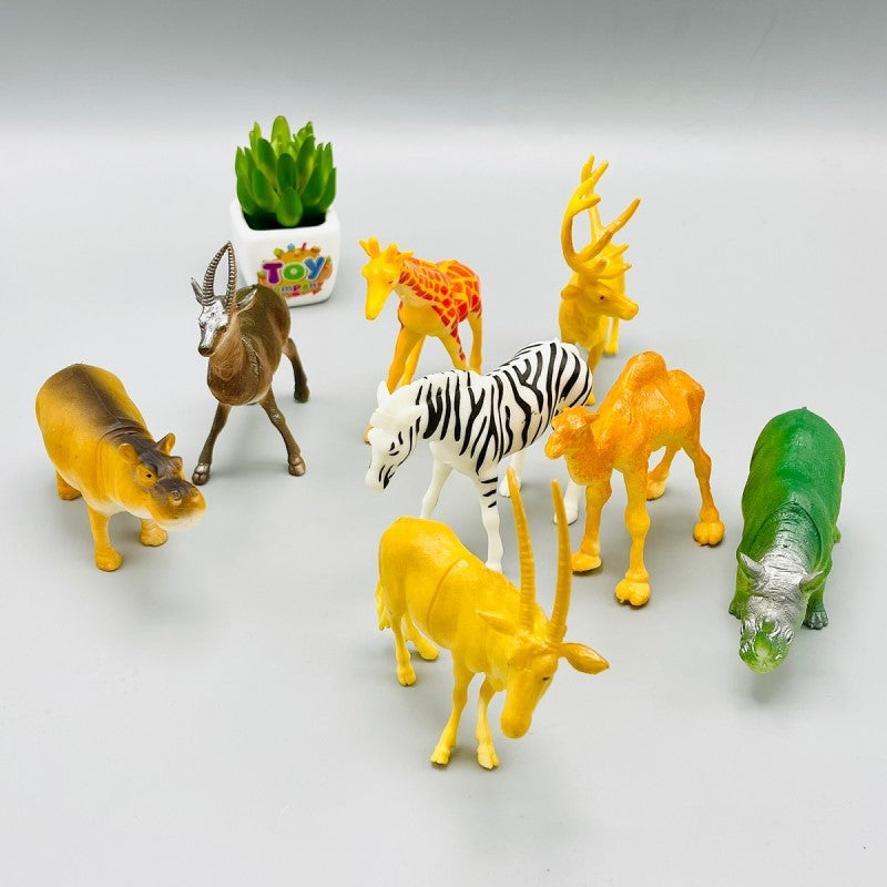 8 Pcs Wild Animals Zoo Set