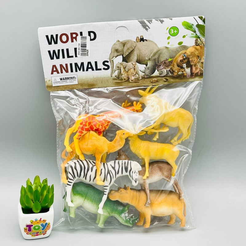 8 Pcs Wild Animals Zoo Set