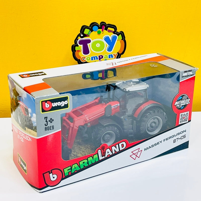 Bburago Diecast Massey Ferguson Tractor with Loader