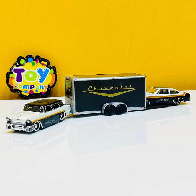1955 Chevy Nomad with Car Trailer and 1971 Chevrolet Vega