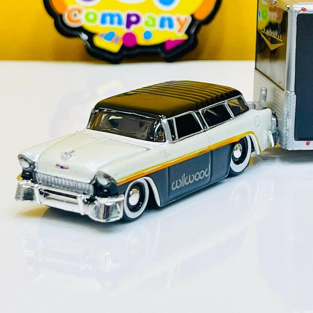 1955 Chevy Nomad with Car Trailer and 1971 Chevrolet Vega