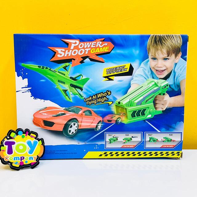 2-in-1 Power Shoot Plane & Car Launch Game