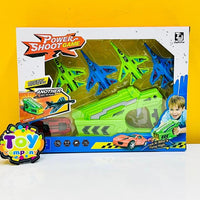 2-in-1 Power Shoot Plane & Car Launch Game