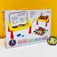 Multi-Functional Building Blocks Writing Board Table