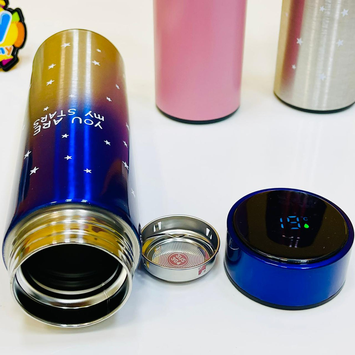 500ml Smart Thermos Water Bottle with LED Display