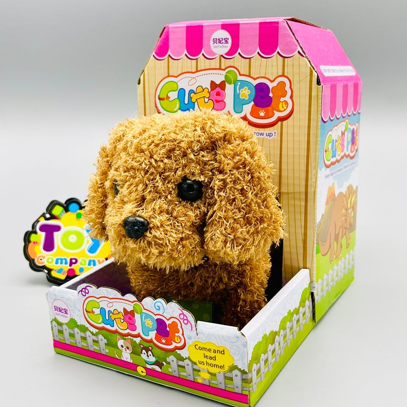 Cute Plush Pet Dog with Pet House Packaging