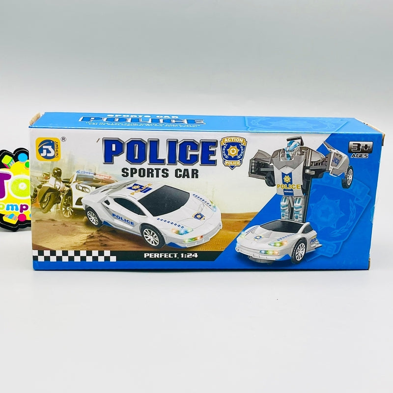 Transforming Police Sports Car