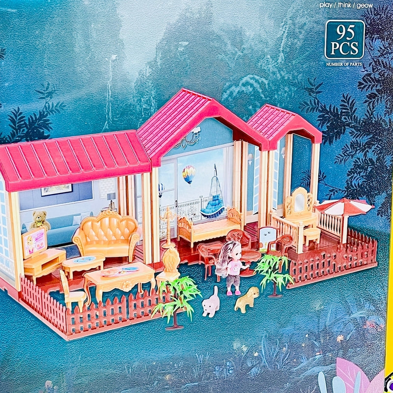 Dream House DIY Doll House - 95Pcs