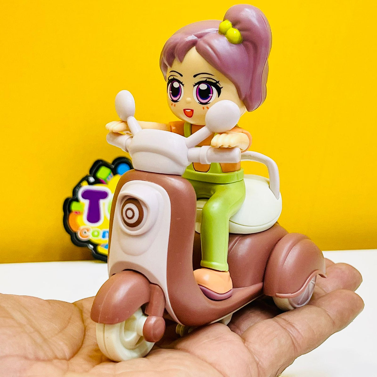 Cartoon Mini Friction Stunt Motorbike