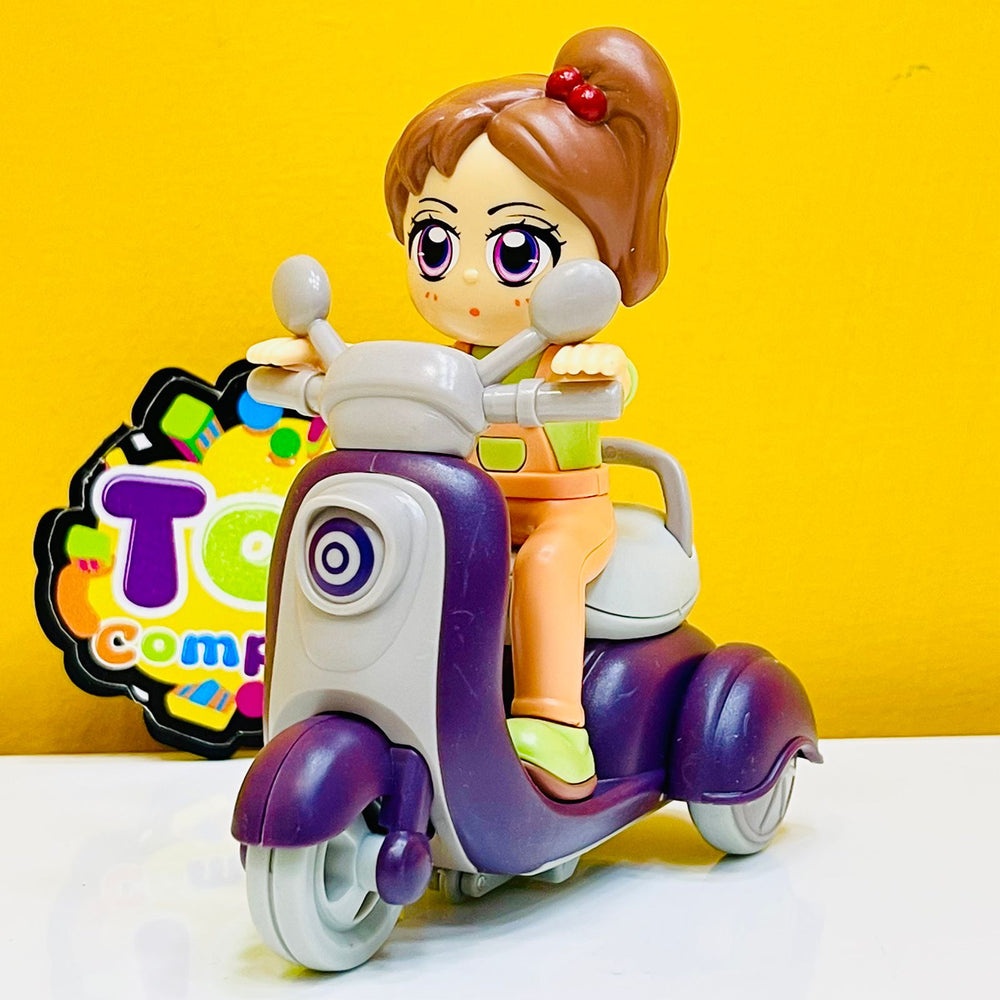 Cartoon Mini Friction Stunt Motorbike