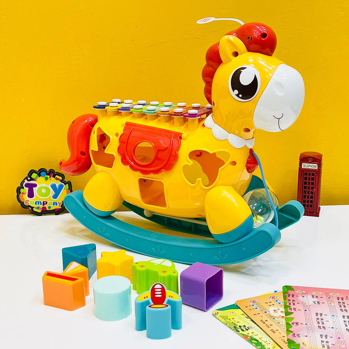 Huanger Musical Piano Rocking Horse Eight Tones