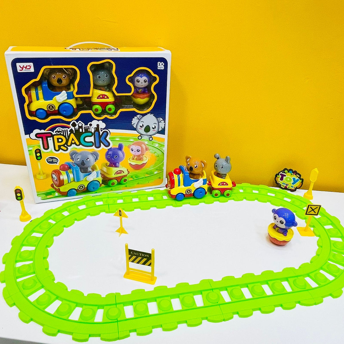 Colorful Cartoon Animals Traffic Track Toy