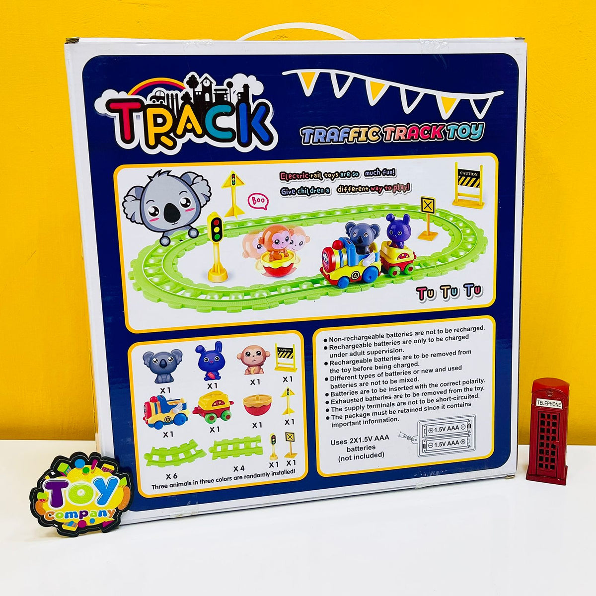 Colorful Cartoon Animals Traffic Track Toy