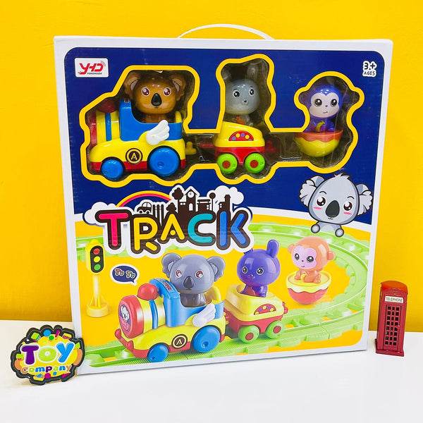 Colorful Cartoon Animals Traffic Track Toy