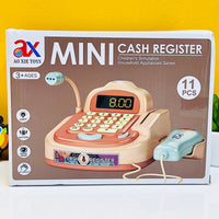 Mini Cash Register with Supermarket Items