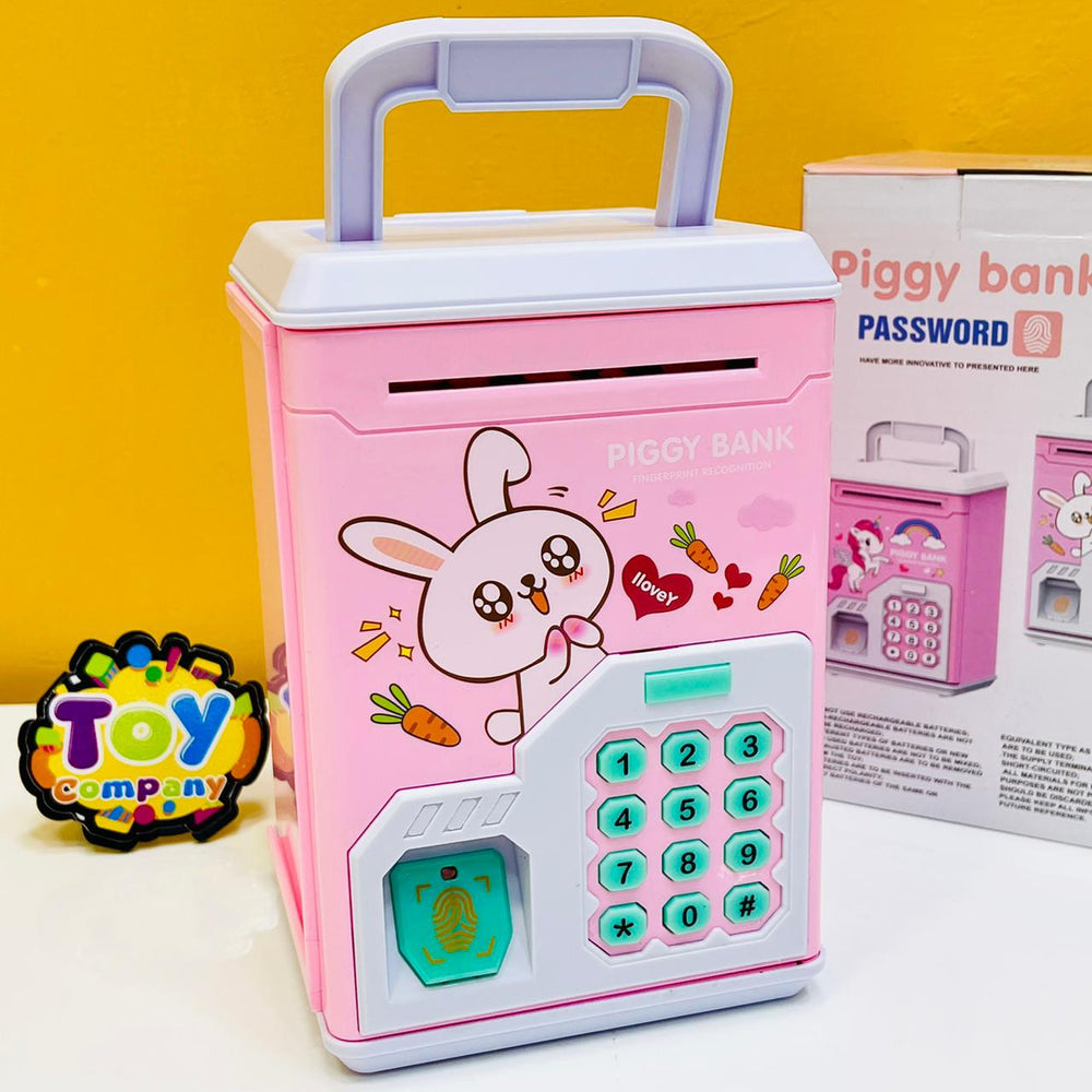 Electronic Piggy Bank ATM with Password & Finger Unlock - Pink