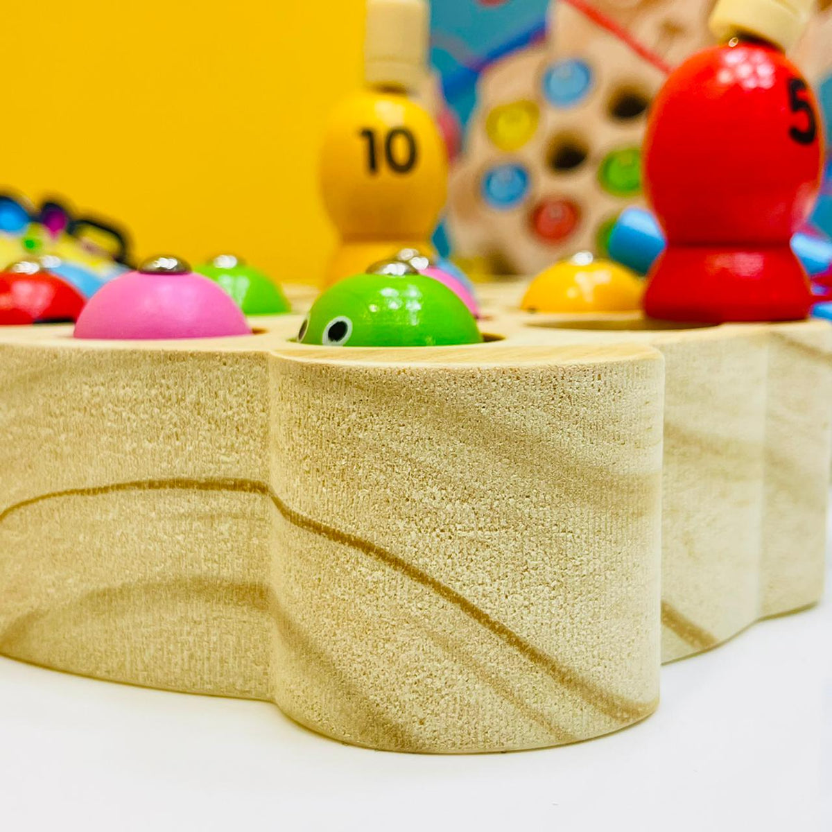 Wooden Panda Shape Fishing Game