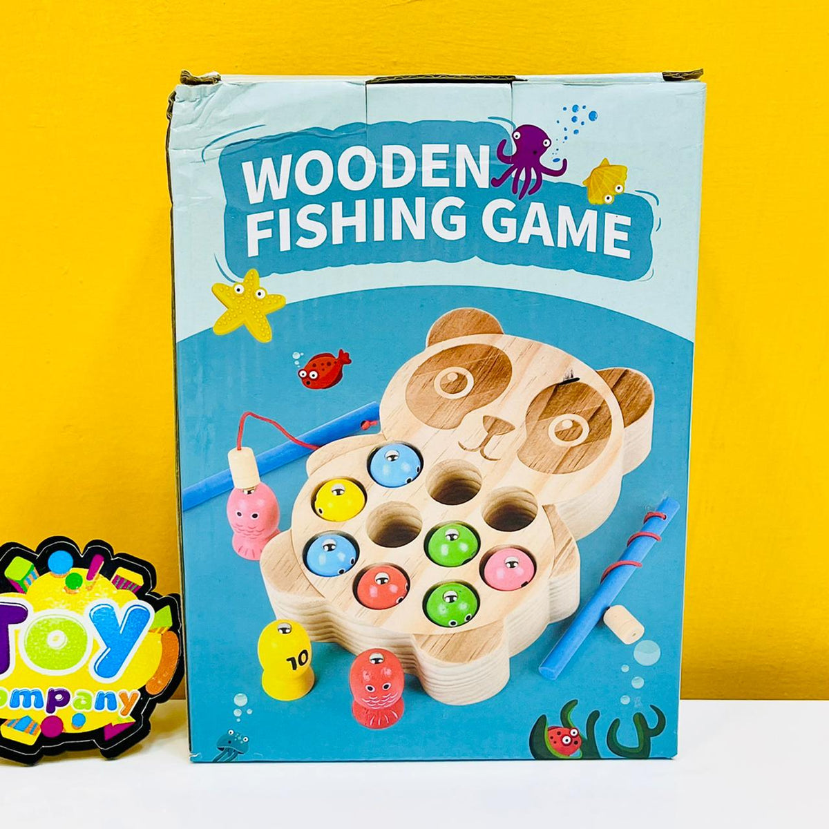 Wooden Panda Shape Fishing Game