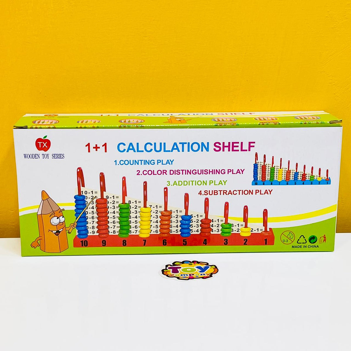 10 Columns Wooden Calculating Abacus Frame