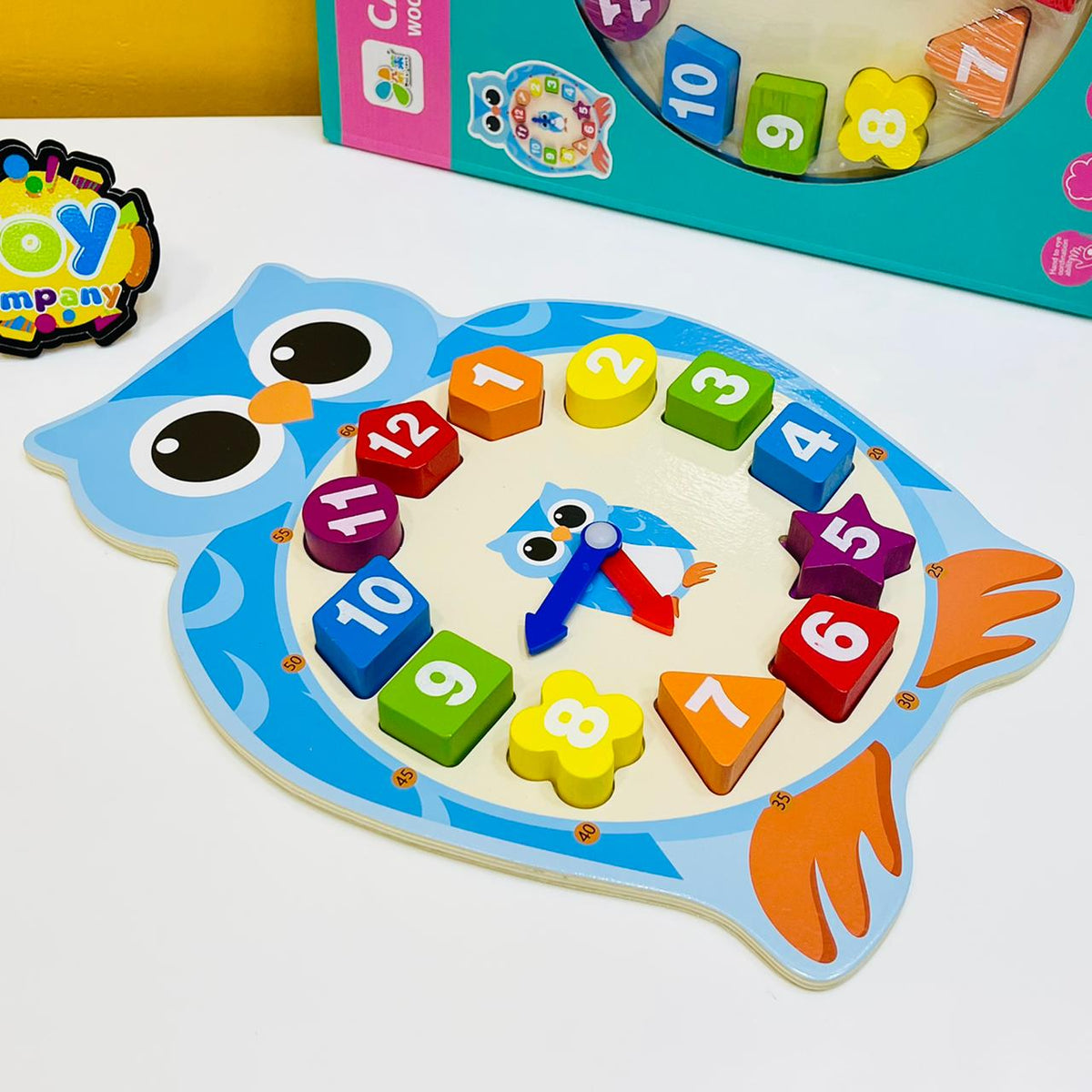 Cartoon Clock Wooden Toy