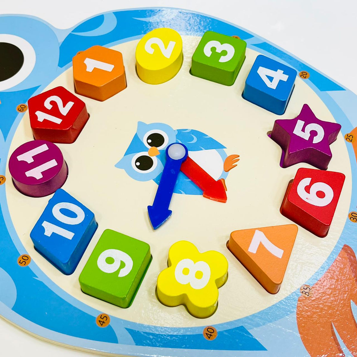 Cartoon Clock Wooden Toy