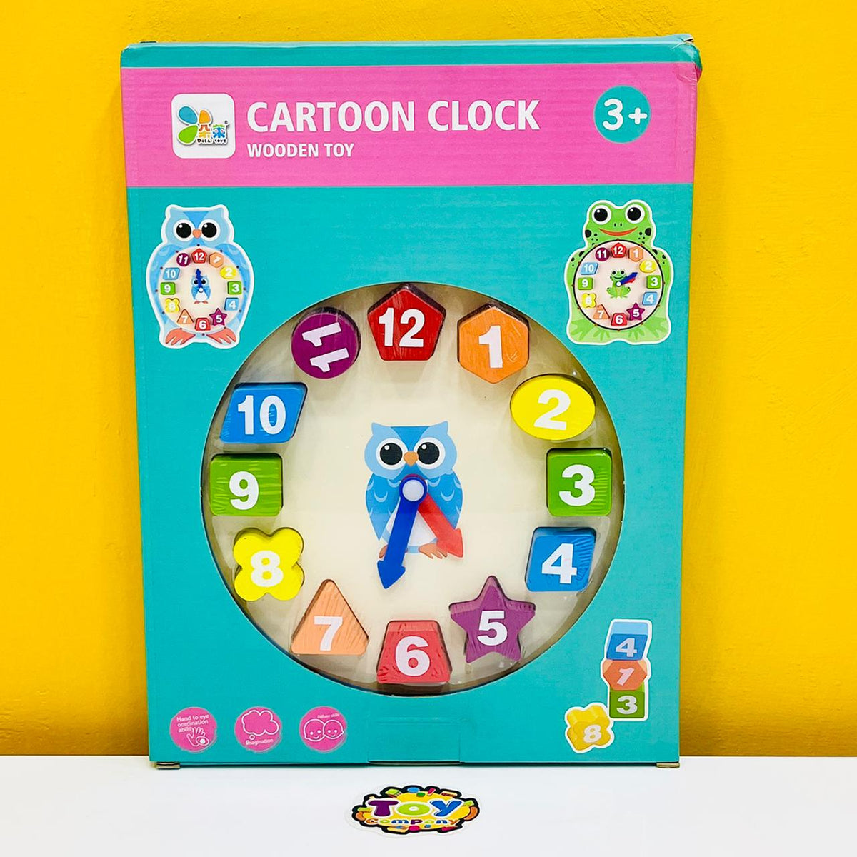 Cartoon Clock Wooden Toy
