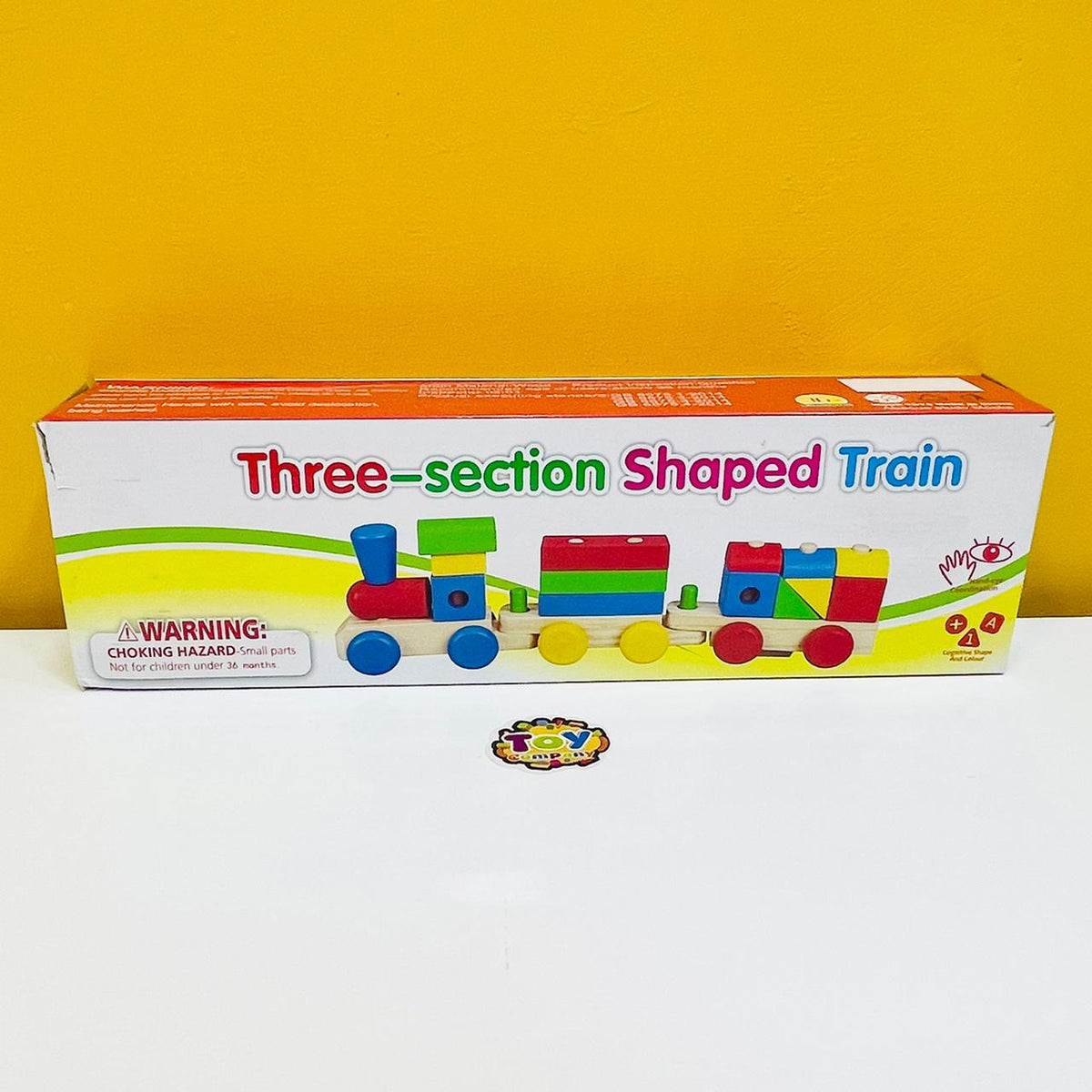 Three Section Wooden Blocks Train