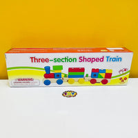Three Section Wooden Blocks Train