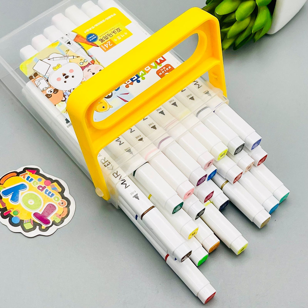 Premium 24 Colors Twin Brush Markers