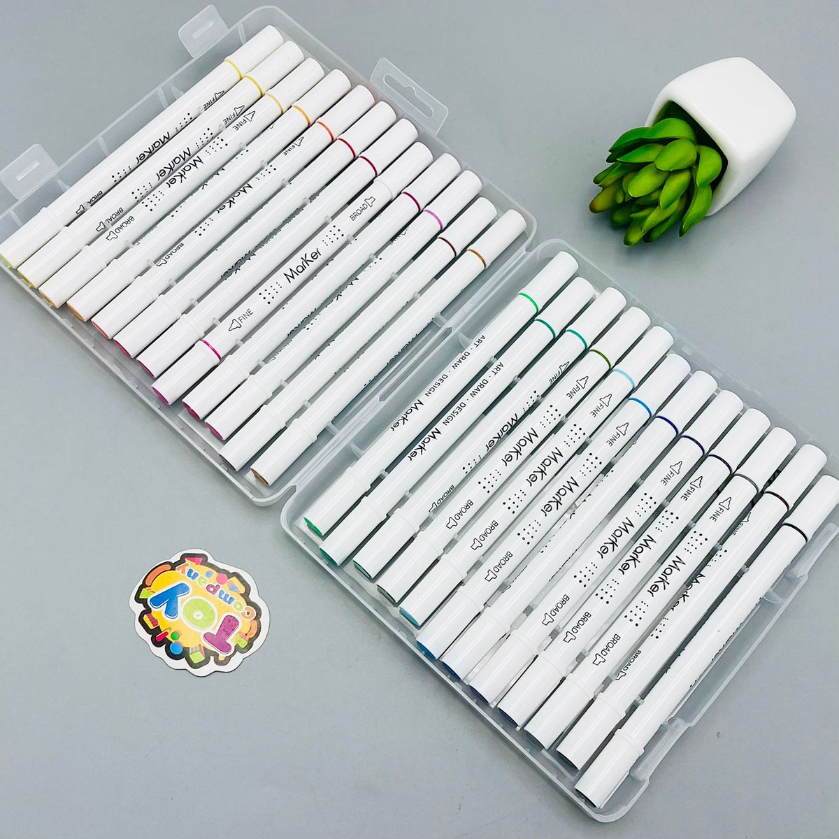 Premium 24 Color Twin Brush Markers