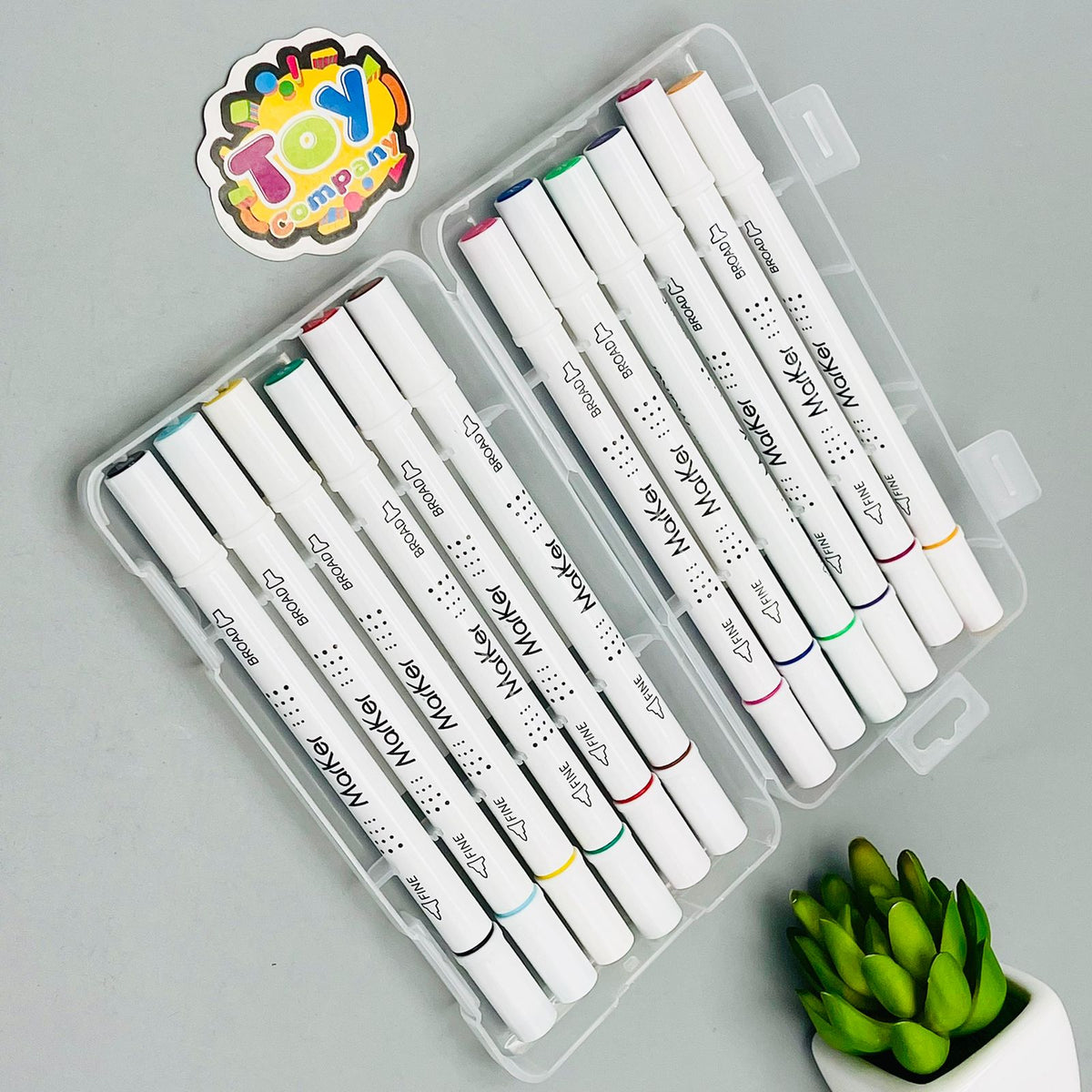 Premium 12 Colors Twin Brush Markers
