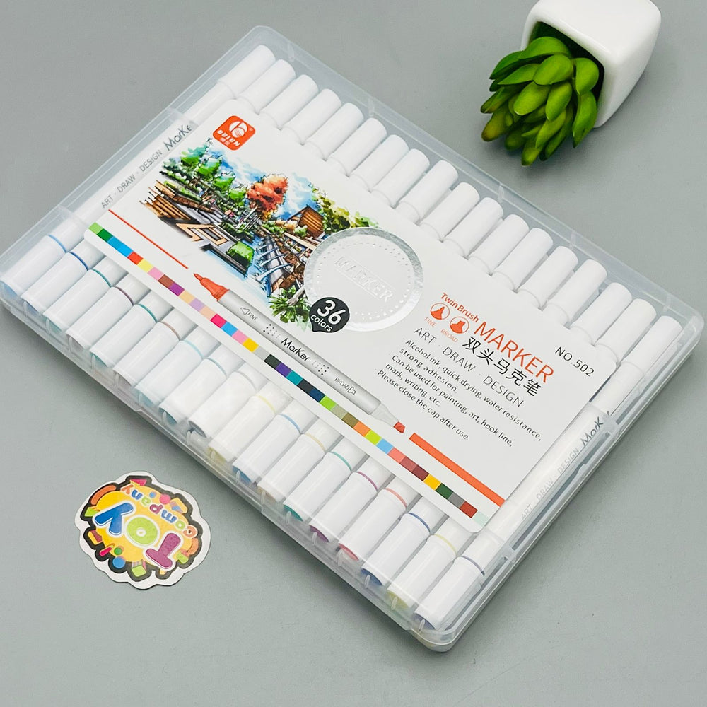 Premium 36 Colors Twin Brush Markers