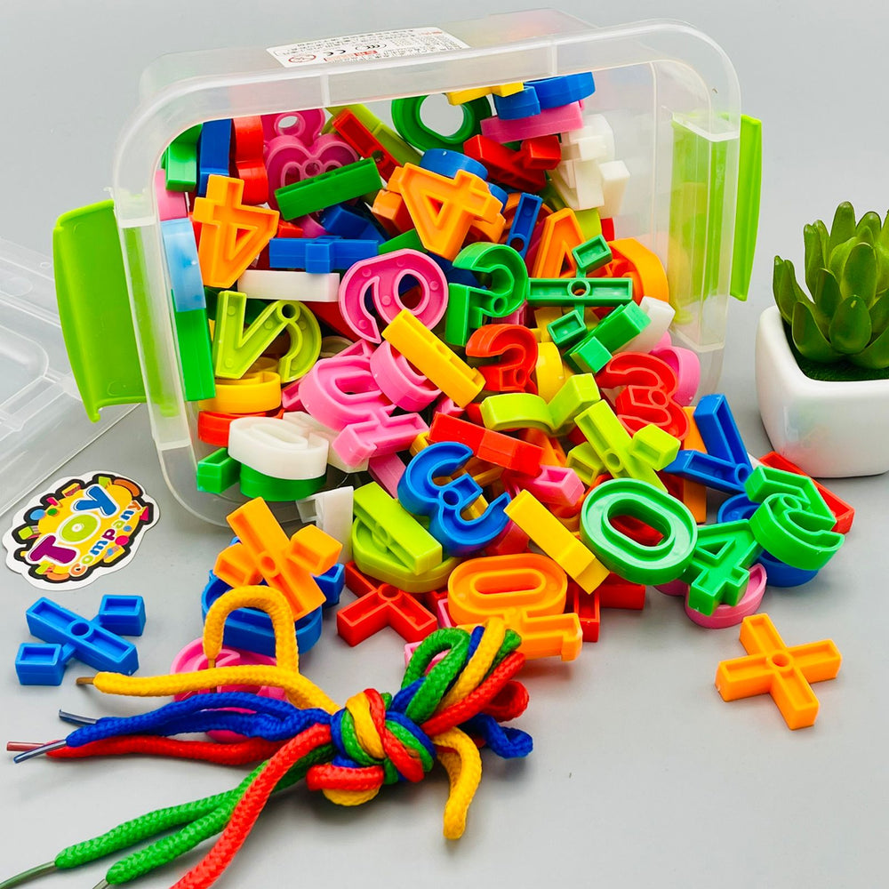Puzzle Alphabets & Number Blocks with Storage Box