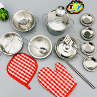 18Pcs Stainless Steel Cookware Kitchen Set