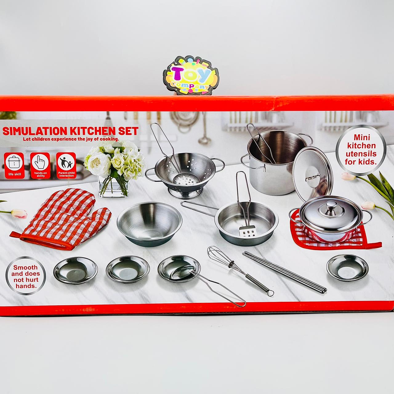 18Pcs Stainless Steel Cookware Kitchen Set