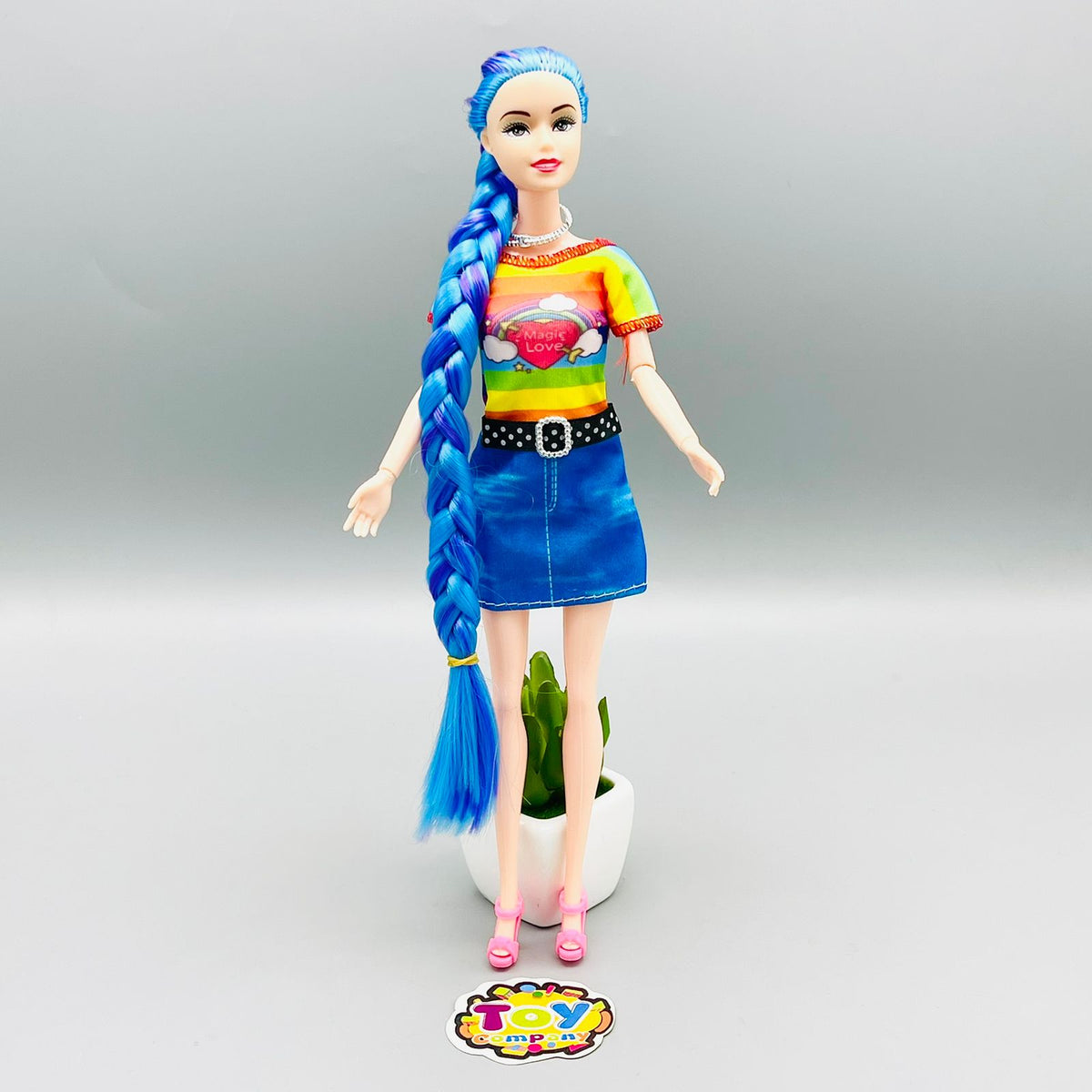 Fashion Colorful Long Hair Doll - 11 Inches