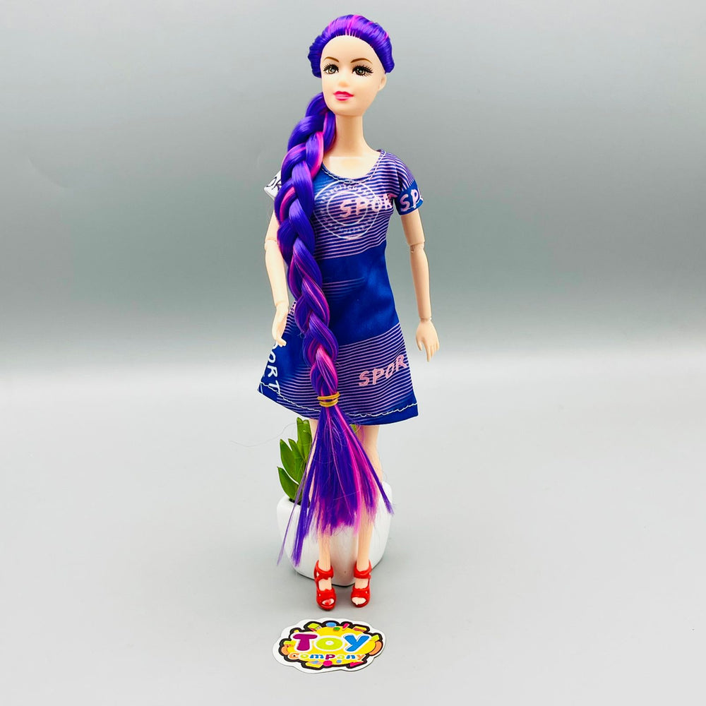 Fashion Colorful Long Hair Doll - 11 Inches